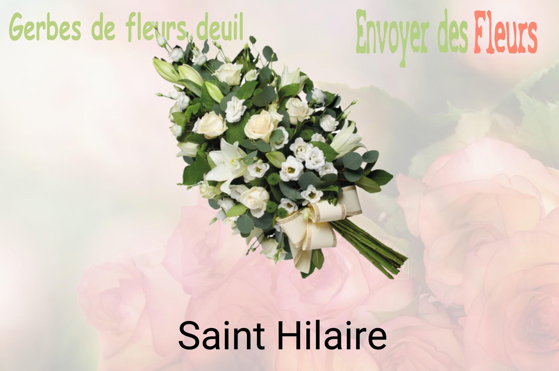 Gerbe de fleurs de deuil livrée à Saint-Hilaire